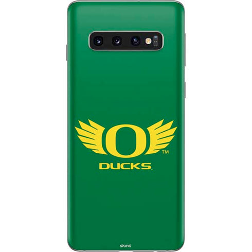 University of Oregon Ducks Green Galaxy S10 Skin