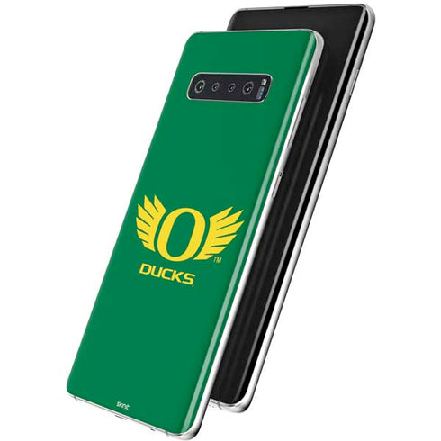 University of Oregon Ducks Green Galaxy S10 Skin
