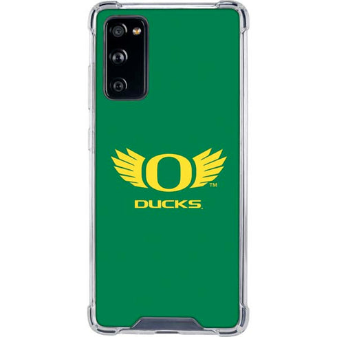 University of Oregon Ducks Green Galaxy S20 FE Clear Case