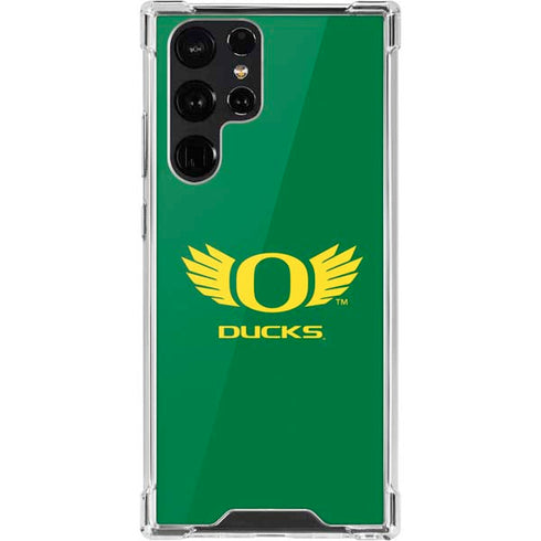 University of Oregon Ducks Green Galaxy S22 Ultra Clear Case