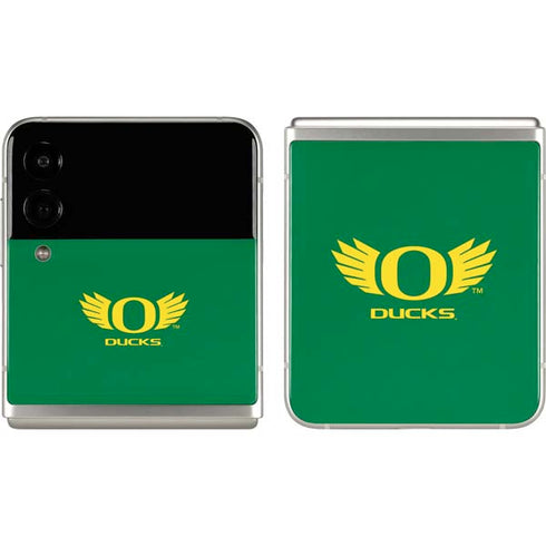 University of Oregon Ducks Green Galaxy Z Flip3 5G Skin