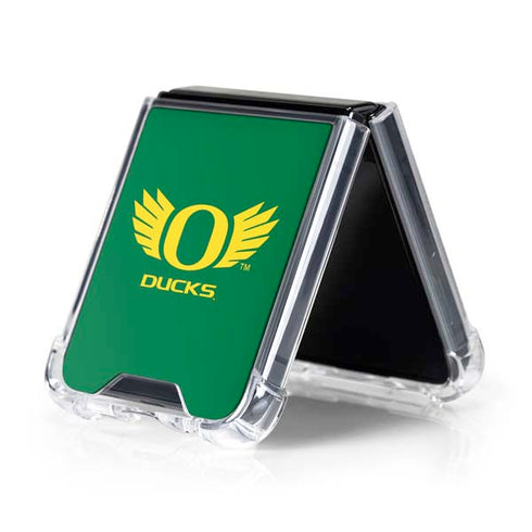 University of Oregon Ducks Green Galaxy Z Flip5 5G Clear Case