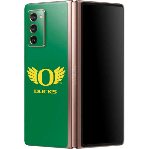 University of Oregon Ducks Green Galaxy Z Fold2 5G Skin
