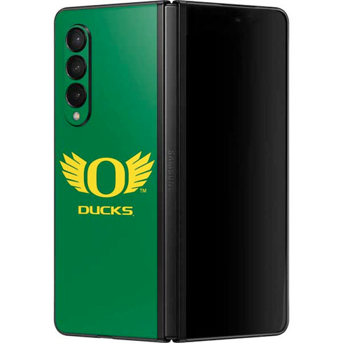 University of Oregon Ducks Green Galaxy Z Fold3 5G Skin