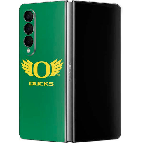 University of Oregon Ducks Green Galaxy Z Fold4 5G Skin
