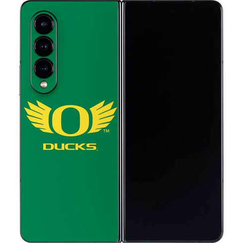 University of Oregon Ducks Green Galaxy Z Fold4 5G Skin