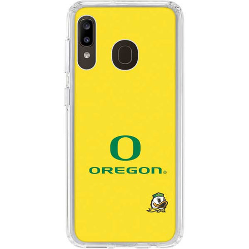 University of Oregon Ducks Green Gradient Galaxy A20 Clear Case