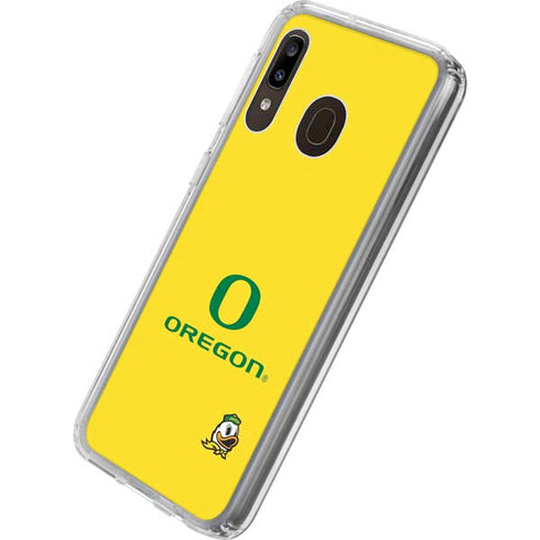 University of Oregon Ducks Green Gradient Galaxy A20 Clear Case