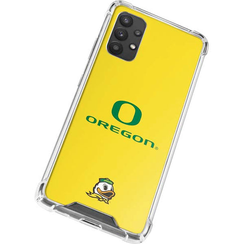 University of Oregon Ducks Green Gradient Galaxy A32 5G Clear Case