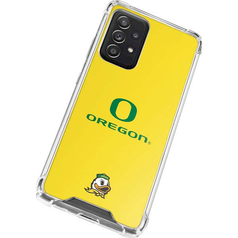University of Oregon Ducks Green Gradient Galaxy A52 5G Clear Case