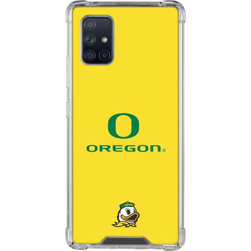 University of Oregon Ducks Green Gradient Galaxy A71 5G Clear Case
