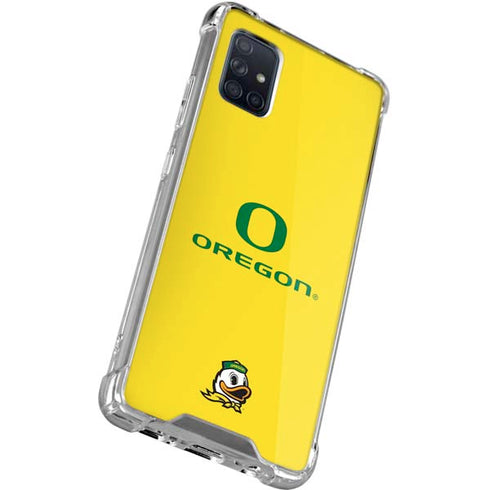 University of Oregon Ducks Green Gradient Galaxy A71 5G Clear Case