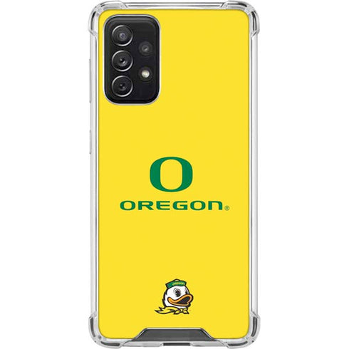 University of Oregon Ducks Green Gradient Galaxy A72 5G Clear Case