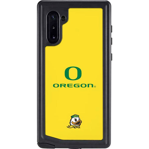 University of Oregon Ducks Green Gradient Galaxy Note 10 Waterproof Case