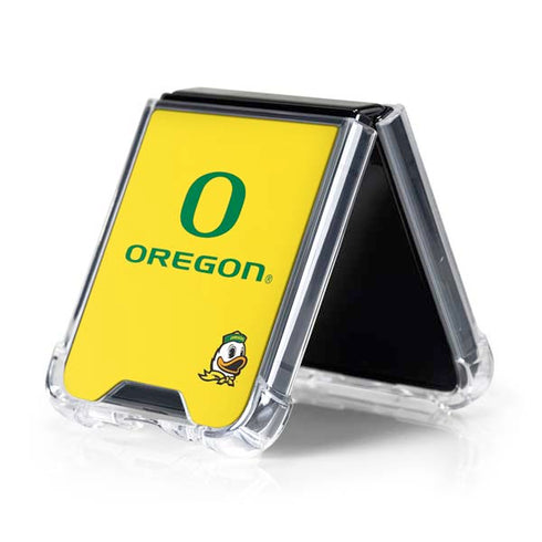 University of Oregon Ducks Green Gradient Galaxy Z Flip5 5G Clear Case