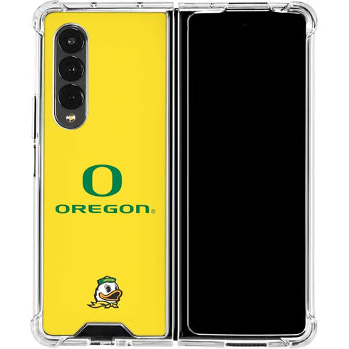 University of Oregon Ducks Green Gradient Galaxy Z Fold4 5G Clear Case