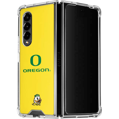 University of Oregon Ducks Green Gradient Galaxy Z Fold4 5G Clear Case