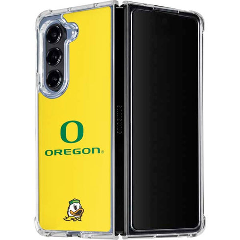 University of Oregon Ducks Green Gradient Galaxy Z Fold5 5G Clear Case