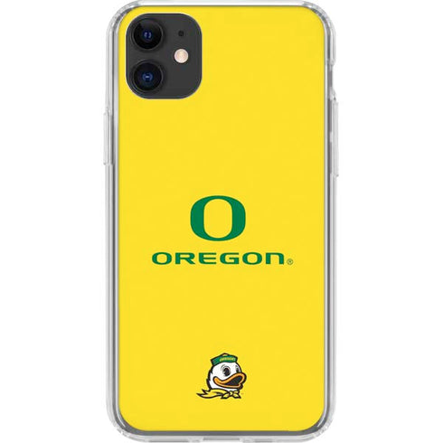 University of Oregon Ducks Green Gradient iPhone 11 Clear Case