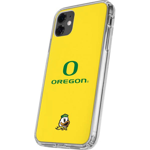 University of Oregon Ducks Green Gradient iPhone 11 Clear Case