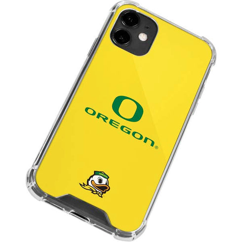 University of Oregon Ducks Green Gradient iPhone 12 Clear Case