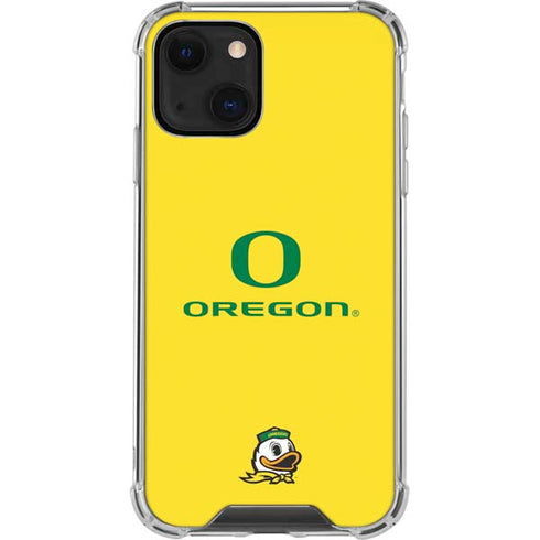 University of Oregon Ducks Green Gradient iPhone 13 Mini Clear Case