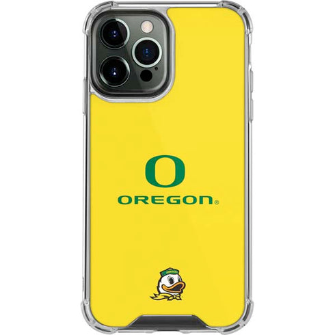 University of Oregon Ducks Green Gradient iPhone 13 Pro Max Clear Case