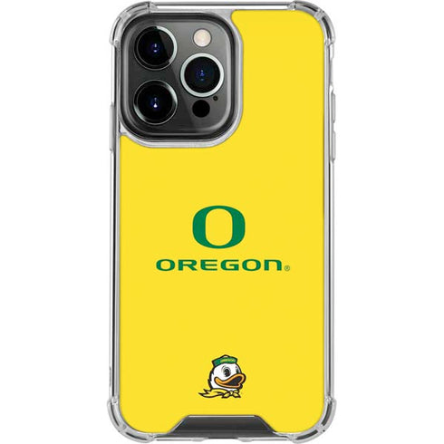 University of Oregon Ducks Green Gradient iPhone 14 Pro Clear Case