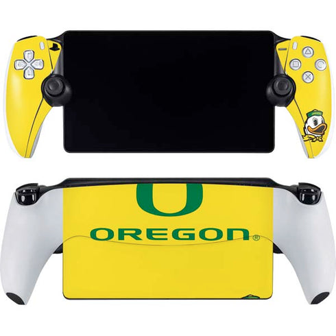 University of Oregon Ducks Green Gradient PlayStation Portal Remote Player Skin