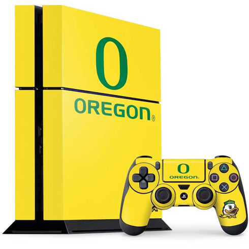 University of Oregon Ducks Green Gradient PS4 Console and Controller Bundle Skin