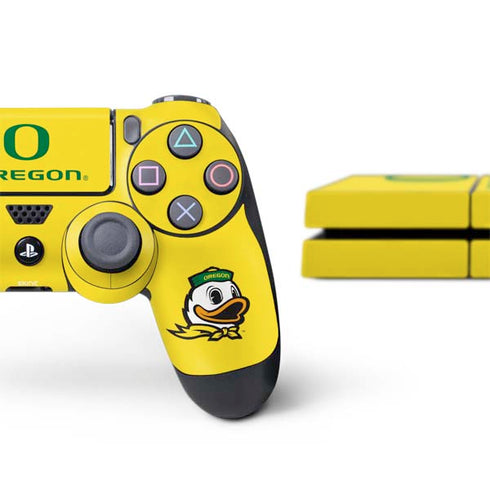 University of Oregon Ducks Green Gradient PS4 Console and Controller Bundle Skin