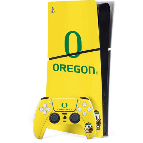 University of Oregon Ducks Green Gradient PS5 Slim Digital Edition Console Skin