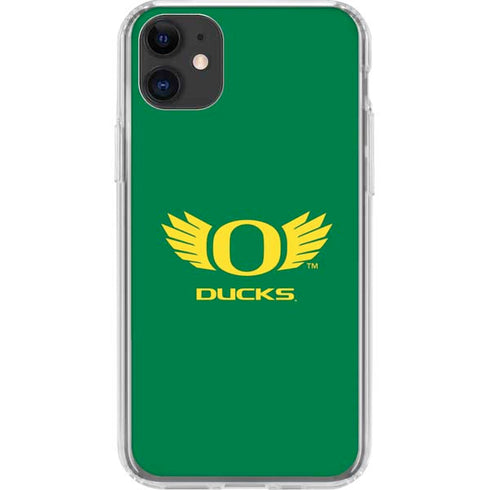 University of Oregon Ducks Green iPhone 11 Clear Case