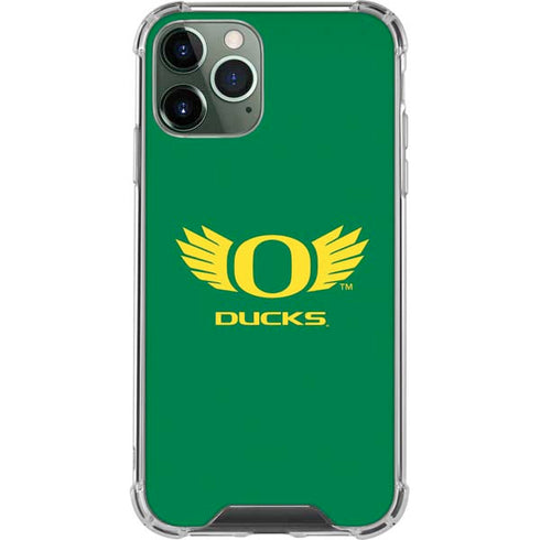 University of Oregon Ducks Green iPhone 11 Pro Max Clear Case
