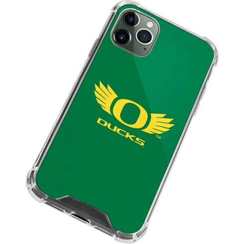 University of Oregon Ducks Green iPhone 11 Pro Max Clear Case