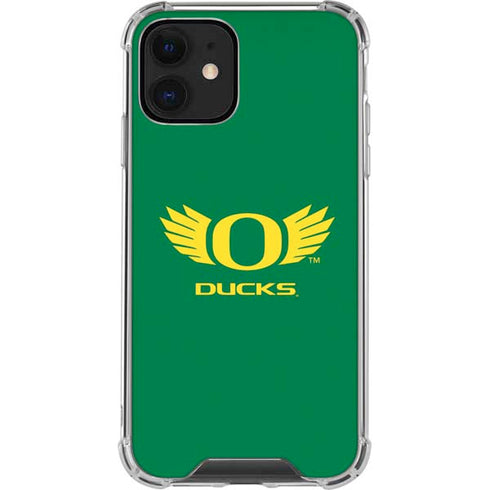 University of Oregon Ducks Green iPhone 12 Clear Case