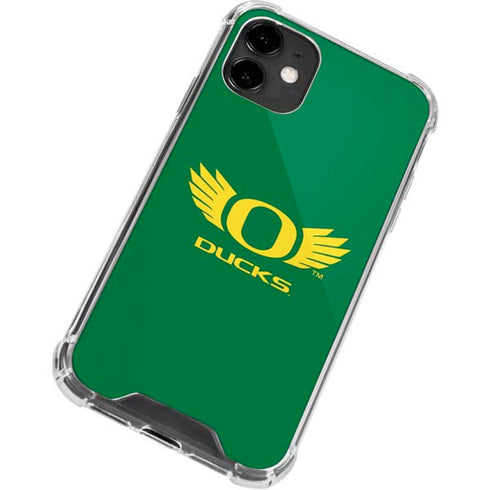 University of Oregon Ducks Green iPhone 12 Clear Case