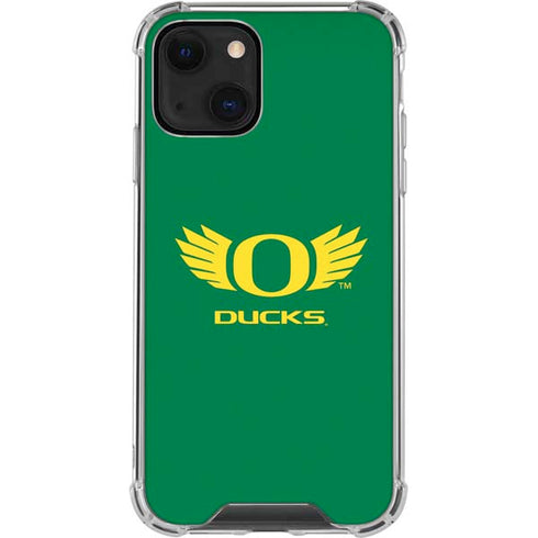University of Oregon Ducks Green iPhone 14 Plus Clear Case