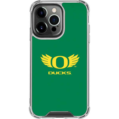 University of Oregon Ducks Green iPhone 14 Pro Clear Case