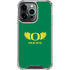 University of Oregon Ducks Green iPhone 14 Pro Clear Case