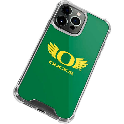 University of Oregon Ducks Green iPhone 14 Pro Clear Case