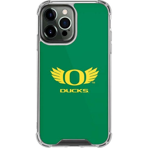 University of Oregon Ducks Green iPhone 14 Pro Max Clear Case
