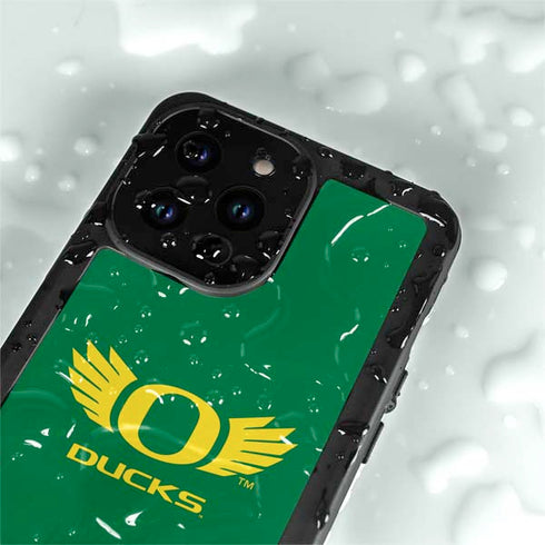 University of Oregon Ducks Green iPhone 14 Pro Waterproof Case