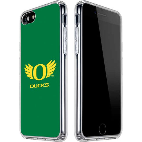 University of Oregon Ducks Green iPhone SE (2nd & 3rd Gen) Clear Case