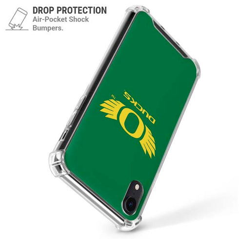 University of Oregon Ducks Green iPhone XR Clear Case