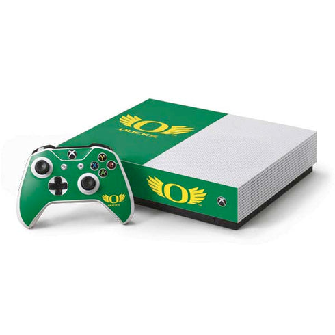 University of Oregon Ducks Green Xbox One S All-Digital Edition Bundle Skin