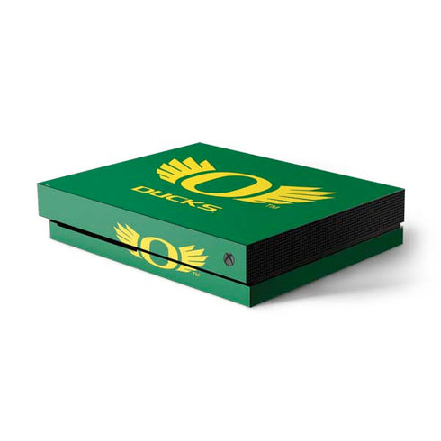 University of Oregon Ducks Green Xbox One X Console Skin
