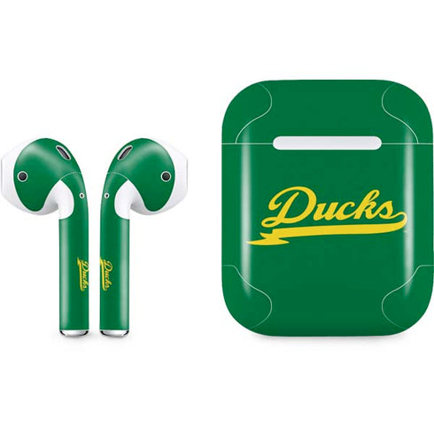 University of Oregon Ducks Logo and Wings Apple AirPods Skin
