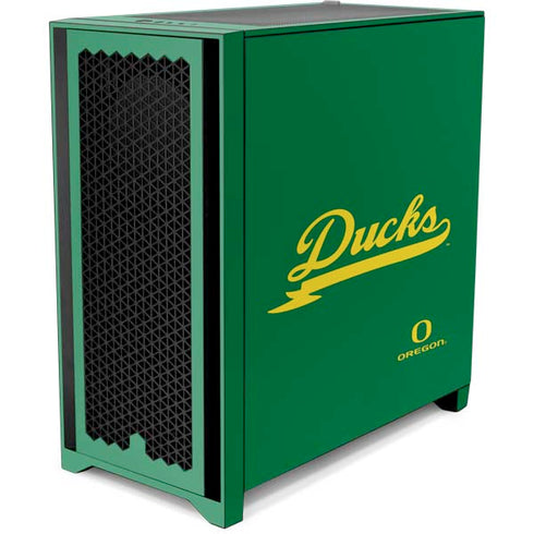 University of Oregon Ducks Logo and Wings Corsair 4000D Tempered Glass Mid-Tower ATX Case Skin