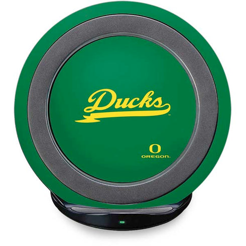 University of Oregon Ducks Logo and Wings Fast Charge Wireless Charging Stand Skin